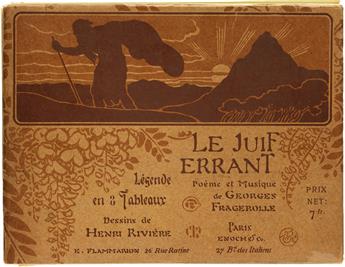 HENRI RIVIÈRE (1864-1951). LE JUIF ERRANT. Book. 1898. 9x12 inches, 24x31 cm. E. Flammarion, Paris.